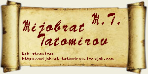 Mijobrat Tatomirov vizit kartica